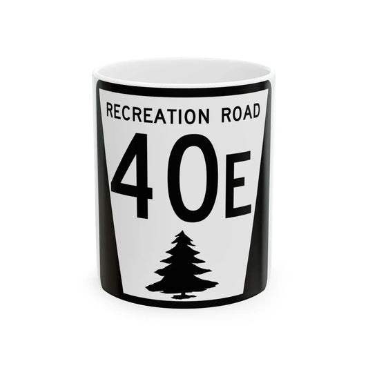 N REC 40E (Nebraska) (Road Sign) White Coffee Mug 11oz - Go Mug Yourself