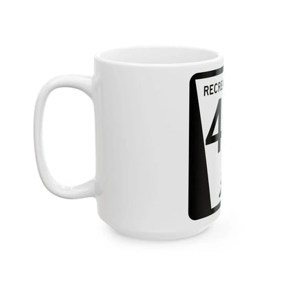 N REC 40E (Nebraska) (Road Sign) White Coffee Mug - Go Mug Yourself