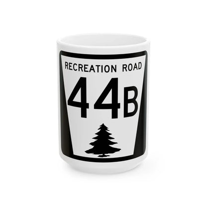 N REC 44B (Nebraska) (Road Sign) White Coffee Mug 15oz - Go Mug Yourself