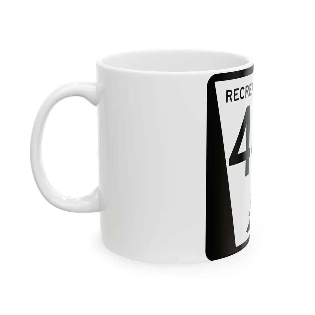 N REC 44B (Nebraska) (Road Sign) White Coffee Mug - Go Mug Yourself