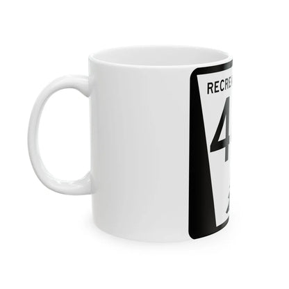 N REC 44B (Nebraska) (Road Sign) White Coffee Mug - Go Mug Yourself