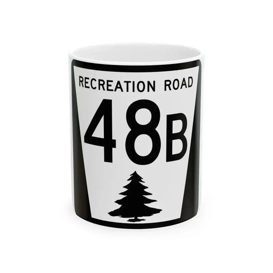 N REC 48B (Nebraska) (Road Sign) White Coffee Mug 11oz - Go Mug Yourself
