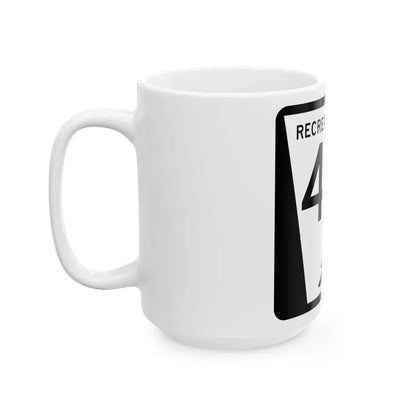 N REC 48B (Nebraska) (Road Sign) White Coffee Mug - Go Mug Yourself