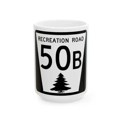 N REC 50B (Nebraska) (Road Sign) White Coffee Mug 15oz - Go Mug Yourself