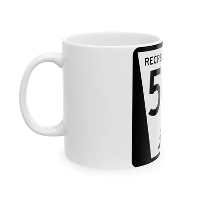 N REC 50B (Nebraska) (Road Sign) White Coffee Mug - Go Mug Yourself