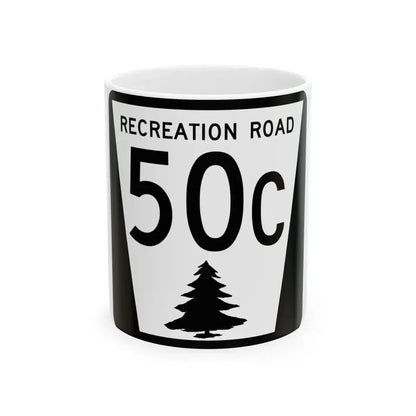 N REC 50C (Nebraska) (Road Sign) White Coffee Mug 11oz - Go Mug Yourself
