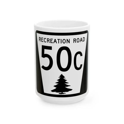 N REC 50C (Nebraska) (Road Sign) White Coffee Mug 15oz - Go Mug Yourself
