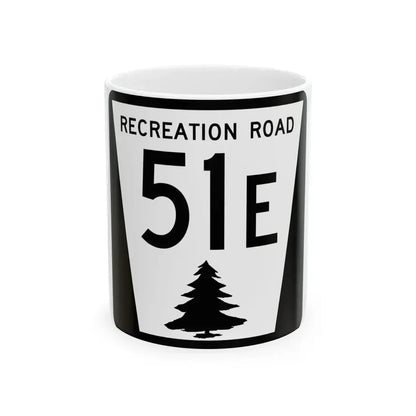 N REC 51E (Nebraska) (Road Sign) White Coffee Mug 11oz - Go Mug Yourself