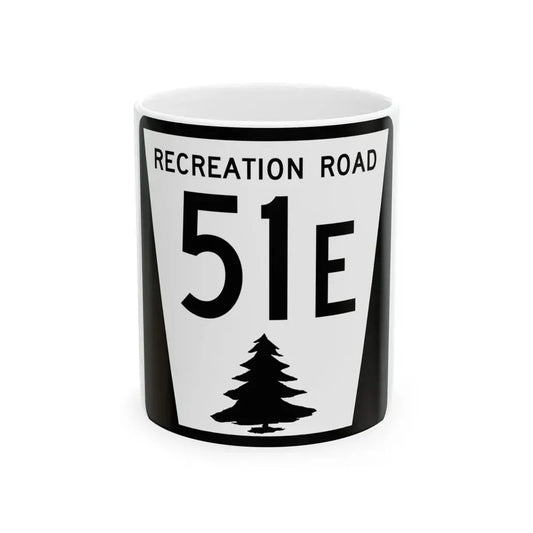 N REC 51E (Nebraska) (Road Sign) White Coffee Mug 11oz - Go Mug Yourself
