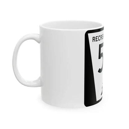 N REC 51E (Nebraska) (Road Sign) White Coffee Mug - Go Mug Yourself