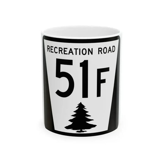 N REC 51F (Nebraska) (Road Sign) White Coffee Mug 11oz - Go Mug Yourself