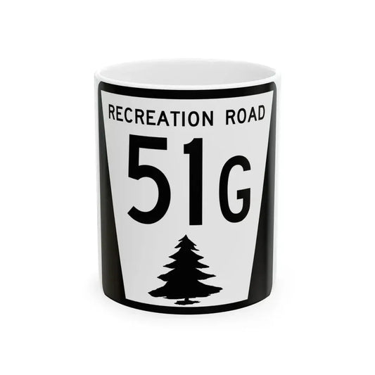 N REC 51G (Nebraska) (Road Sign) White Coffee Mug 11oz - Go Mug Yourself