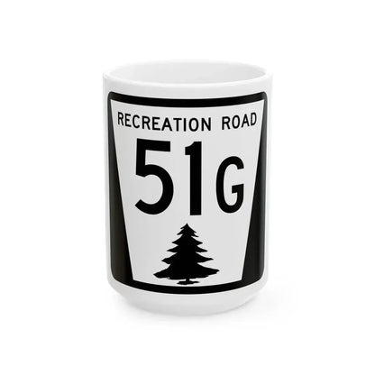 N REC 51G (Nebraska) (Road Sign) White Coffee Mug 15oz - Go Mug Yourself