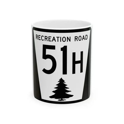 N REC 51H (Nebraska) (Road Sign) White Coffee Mug 11oz - Go Mug Yourself
