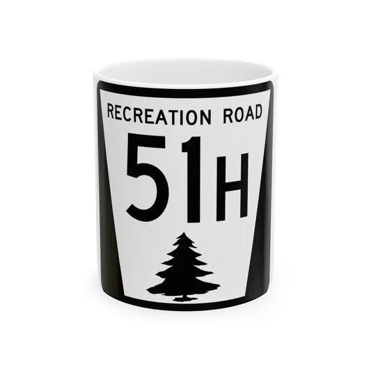 N REC 51H (Nebraska) (Road Sign) White Coffee Mug 11oz - Go Mug Yourself