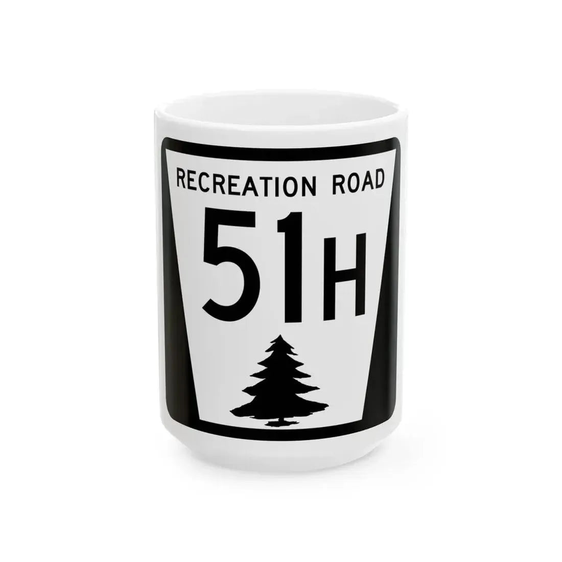 N REC 51H (Nebraska) (Road Sign) White Coffee Mug 15oz - Go Mug Yourself