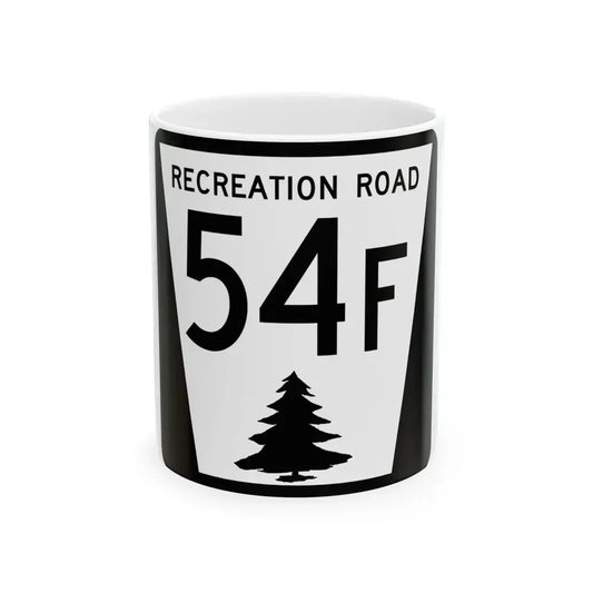 N REC 54F (Nebraska) (Road Sign) White Coffee Mug 11oz - Go Mug Yourself