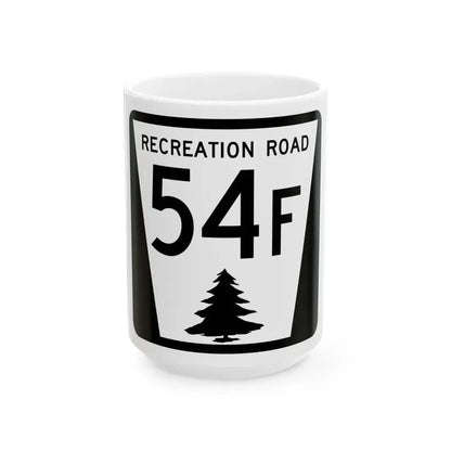 N REC 54F (Nebraska) (Road Sign) White Coffee Mug 15oz - Go Mug Yourself