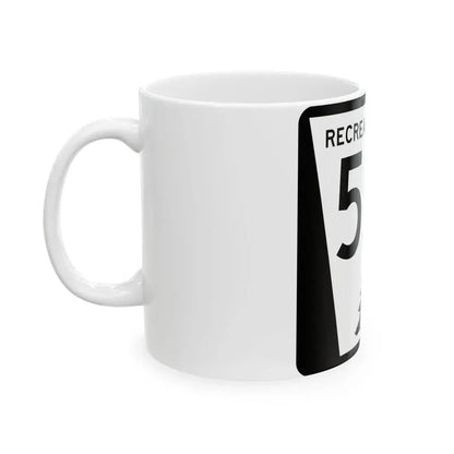 N REC 55N (Nebraska) (Road Sign) White Coffee Mug - Go Mug Yourself