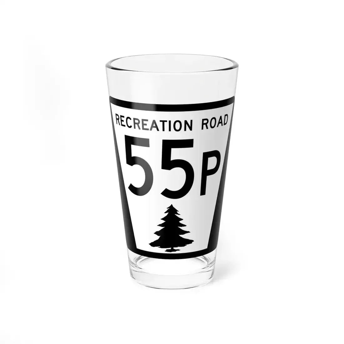 N REC 55P (Nebraska) (Road Sign) Pint Glss 16oz 16oz - Go Mug Yourself