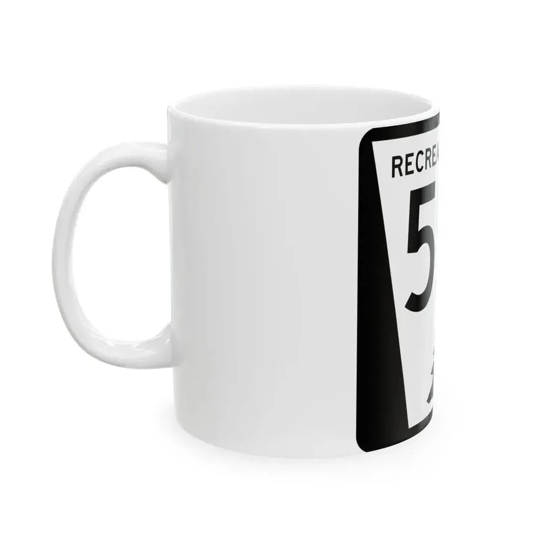 N REC 55P (Nebraska) (Road Sign) White Coffee Mug - Go Mug Yourself