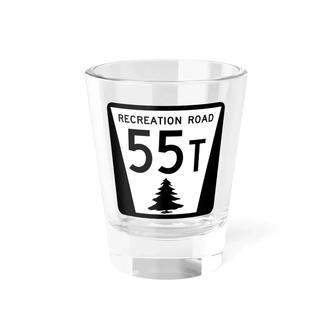 N REC 55T (Nebraska) (Road Sign) Shot Glass 1.5oz 1.5oz - Go Mug Yourself