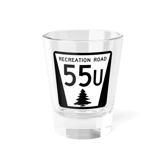 N REC 55U (Nebraska) (Road Sign) Shot Glass 1.5oz 1.5oz - Go Mug Yourself