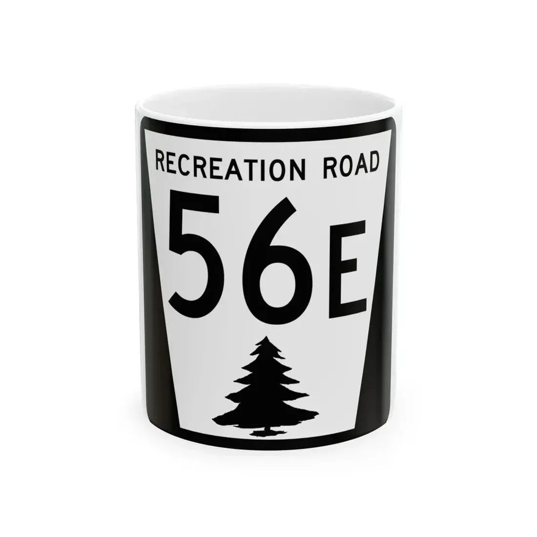 N REC 56E (Nebraska) (Road Sign) White Coffee Mug 11oz - Go Mug Yourself