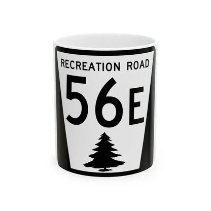 N REC 56E (Nebraska) (Road Sign) White Coffee Mug 11oz - Go Mug Yourself