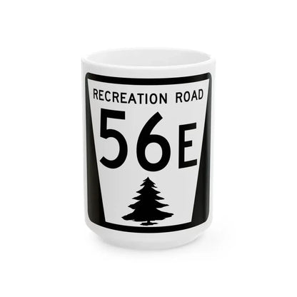 N REC 56E (Nebraska) (Road Sign) White Coffee Mug 15oz - Go Mug Yourself