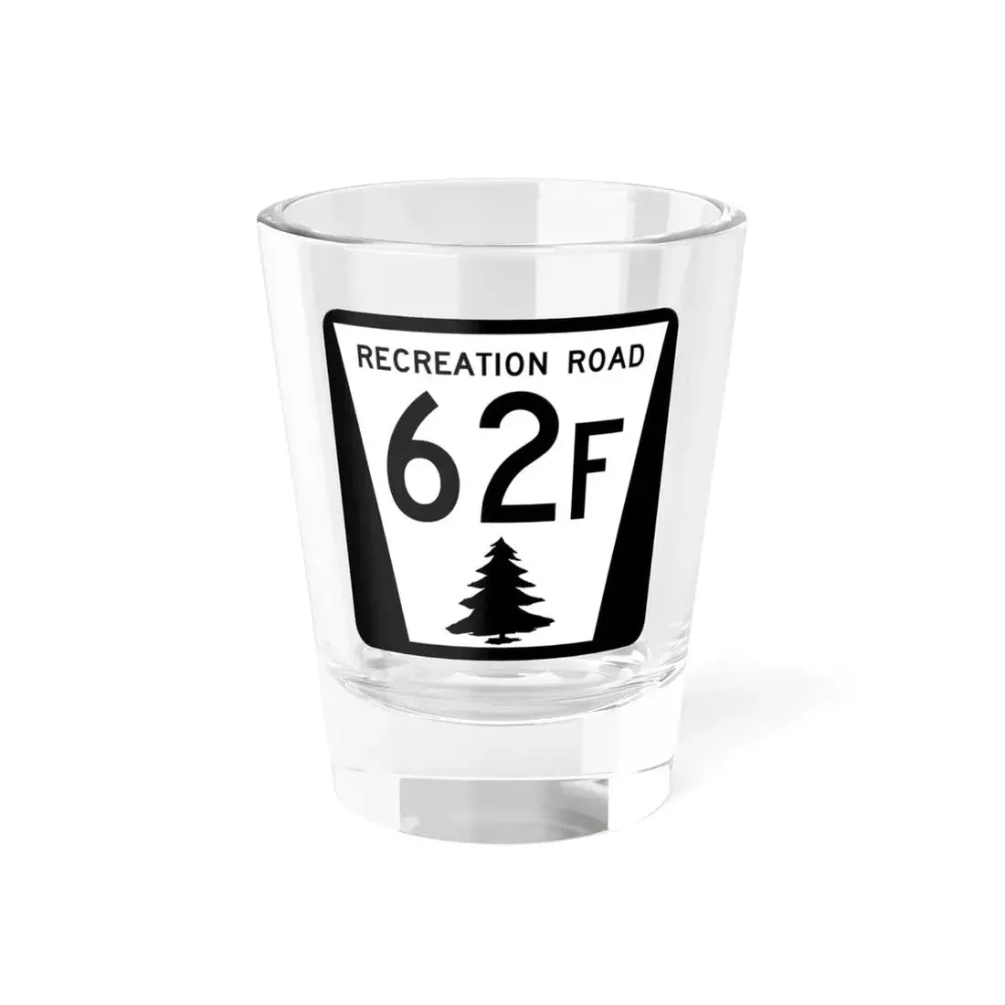 N REC 62F (Nebraska) (Road Sign) Shot Glass 1.5oz 1.5oz - Go Mug Yourself
