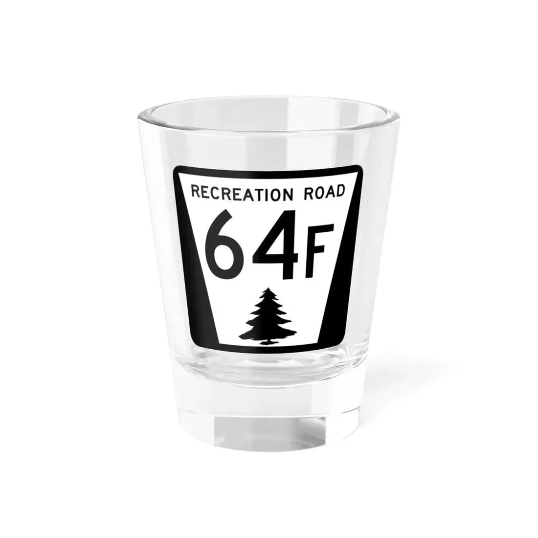 N REC 64F (Nebraska) (Road Sign) Shot Glass 1.5oz 1.5oz - Go Mug Yourself