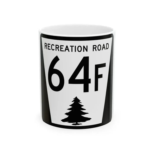 N REC 64F (Nebraska) (Road Sign) White Coffee Mug 11oz - Go Mug Yourself