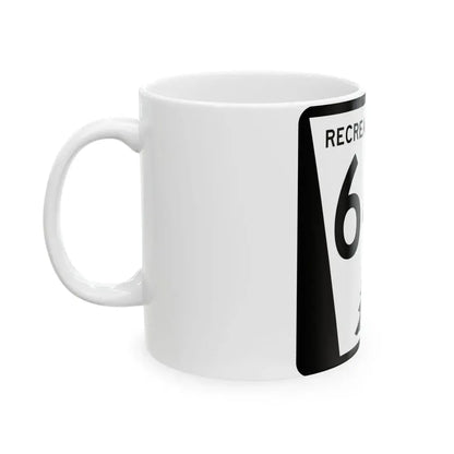 N REC 64F (Nebraska) (Road Sign) White Coffee Mug - Go Mug Yourself
