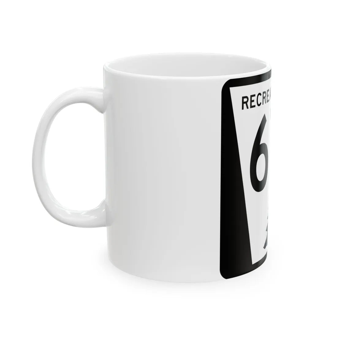 N REC 67D (Nebraska) (Road Sign) White Coffee Mug - Go Mug Yourself
