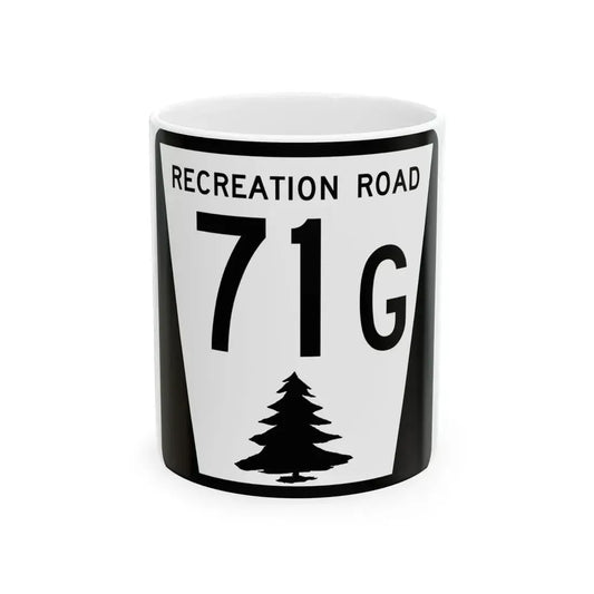 N REC 71G (Nebraska) (Road Sign) White Coffee Mug 11oz - Go Mug Yourself