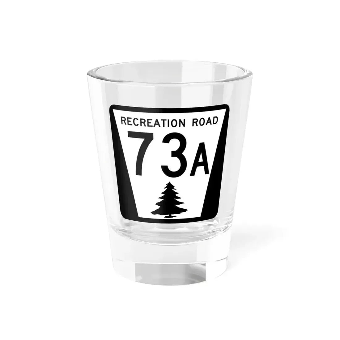 N REC 73A (Nebraska) (Road Sign) Shot Glass 1.5oz 1.5oz - Go Mug Yourself