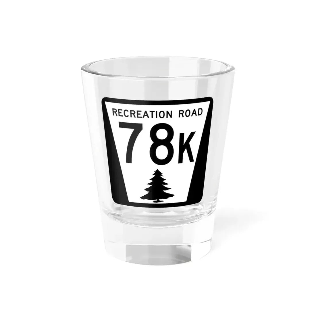 N REC 78K (Nebraska) (Road Sign) Shot Glass 1.5oz 1.5oz - Go Mug Yourself