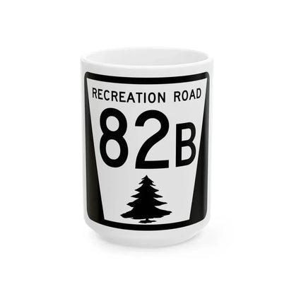 N REC 82B (Nebraska) (Road Sign) White Coffee Mug 15oz - Go Mug Yourself