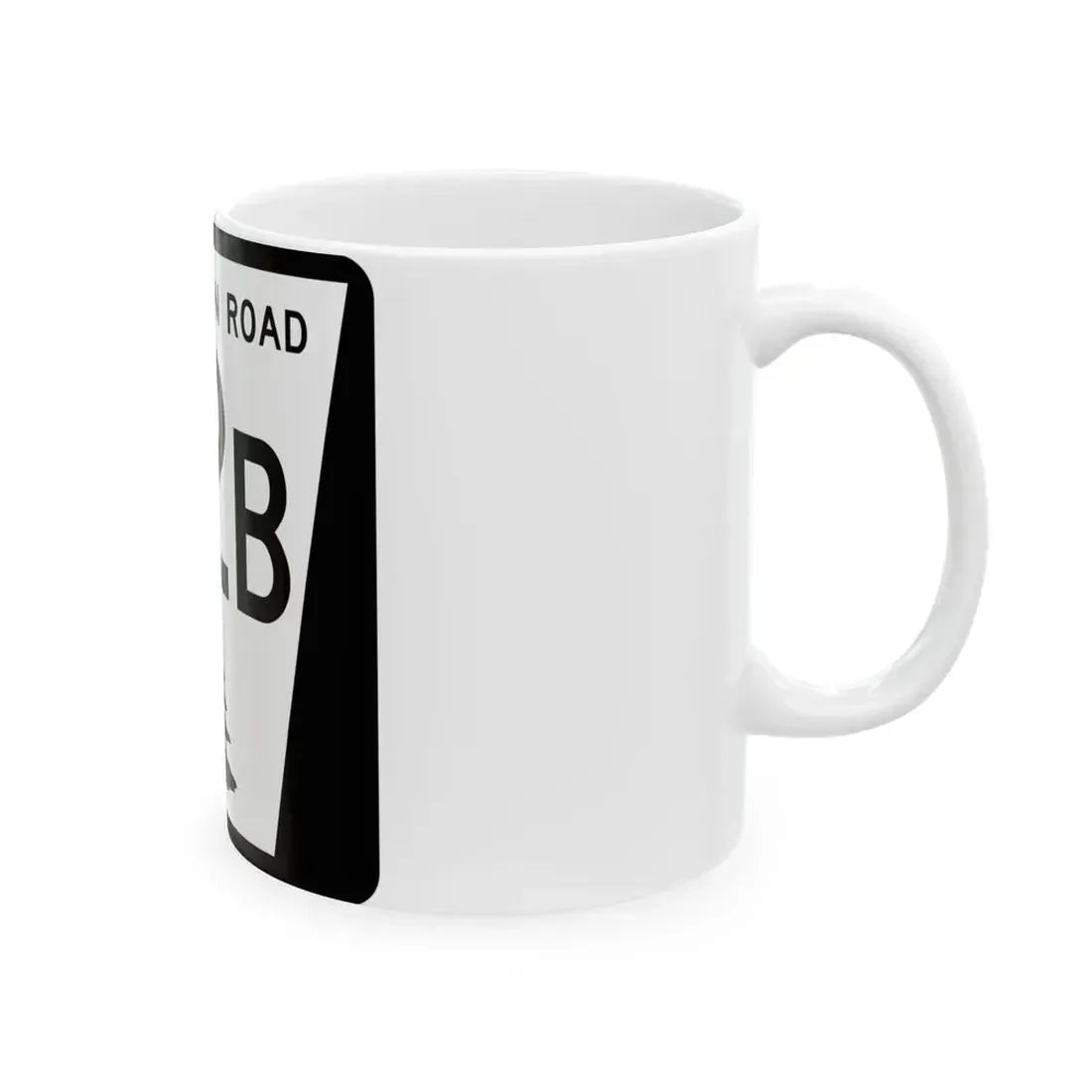 N REC 82B (Nebraska) (Road Sign) White Coffee Mug - Go Mug Yourself