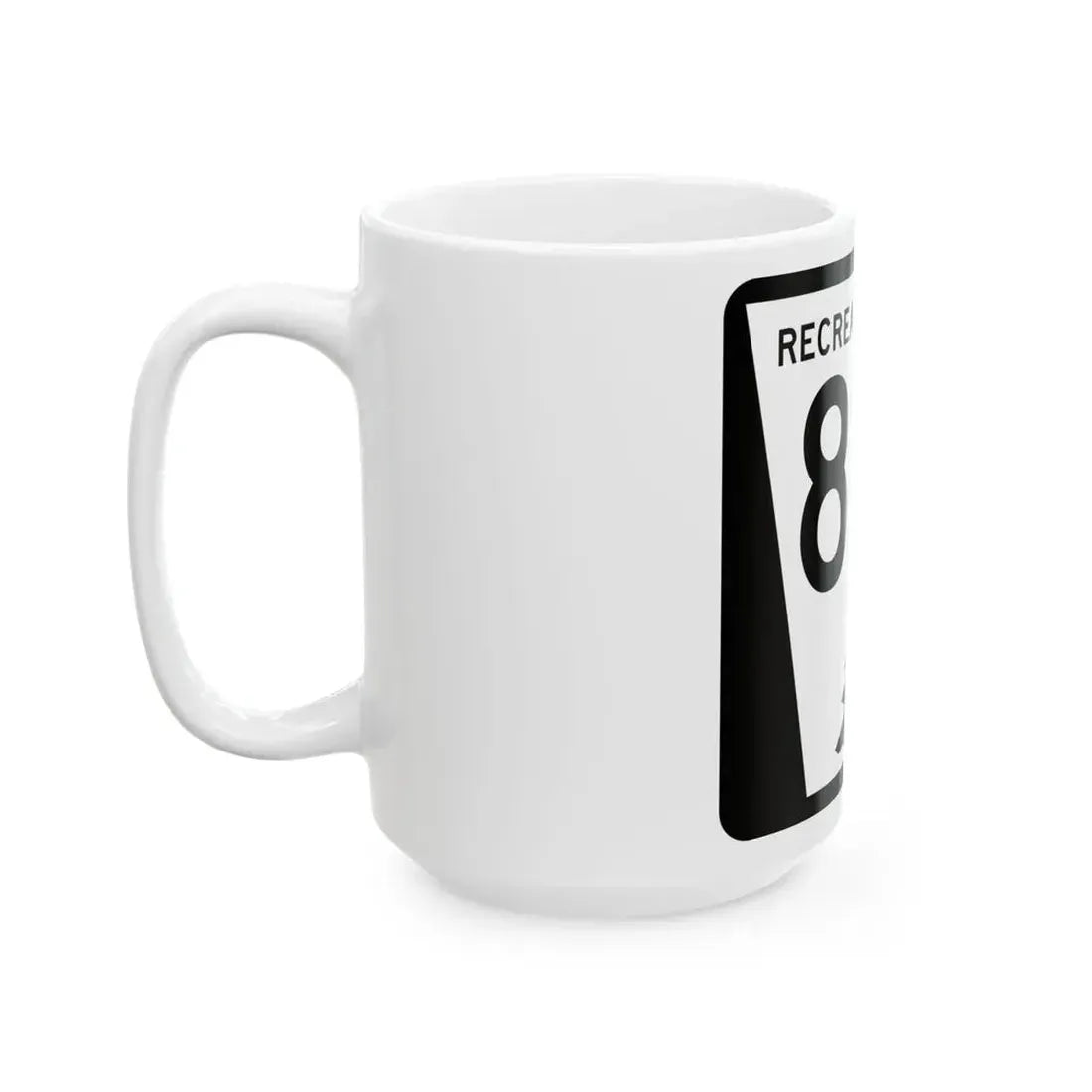 N REC 82B (Nebraska) (Road Sign) White Coffee Mug - Go Mug Yourself