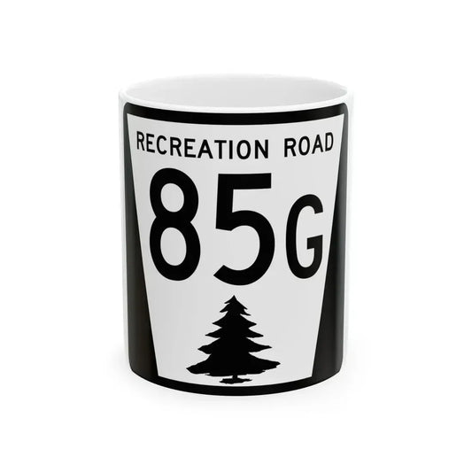 N REC 85G (Nebraska) (Road Sign) White Coffee Mug 11oz - Go Mug Yourself