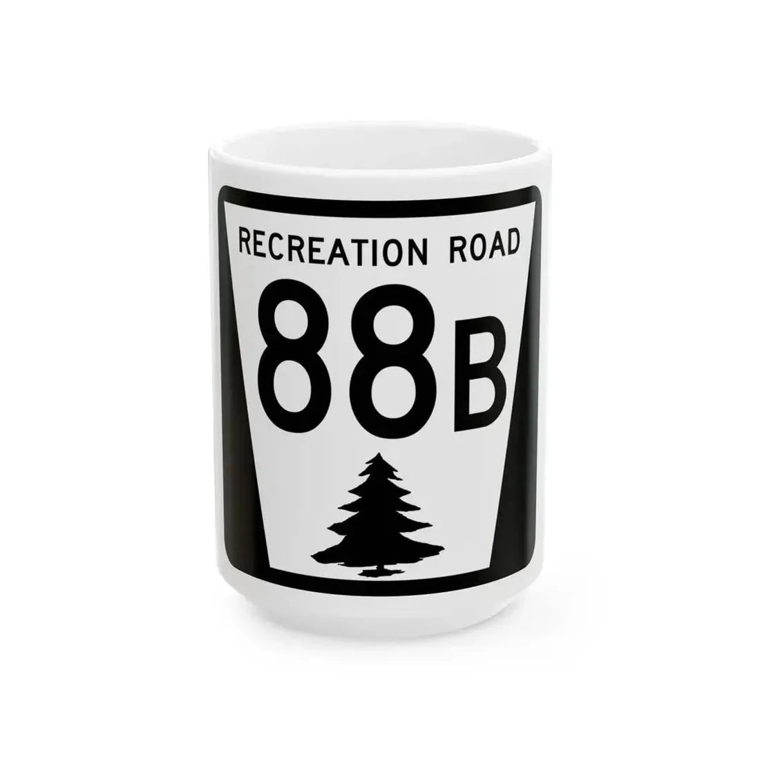 N REC 88B (Nebraska) (Road Sign) White Coffee Mug 15oz - Go Mug Yourself