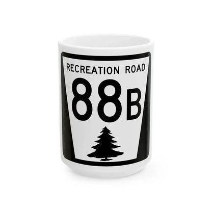 N REC 88B (Nebraska) (Road Sign) White Coffee Mug 15oz - Go Mug Yourself