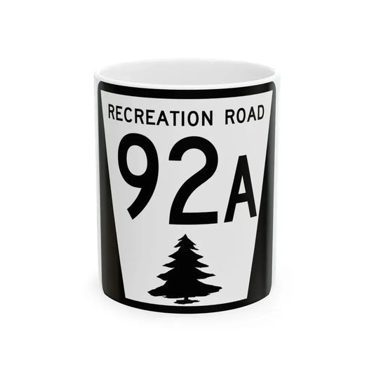 N REC 92A (Nebraska) (Road Sign) White Coffee Mug 11oz - Go Mug Yourself