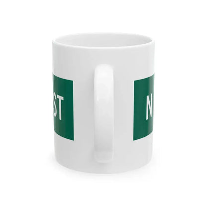 N Rush St Chicago (Illinois) (Road Sign) White Coffee Mug - Go Mug Yourself