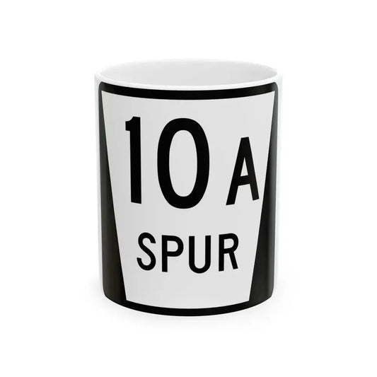 N SPUR 10A (Nebraska) (Road Sign) White Coffee Mug 11oz - Go Mug Yourself