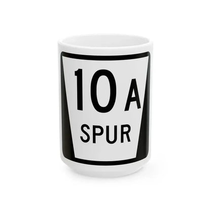 N SPUR 10A (Nebraska) (Road Sign) White Coffee Mug 15oz - Go Mug Yourself