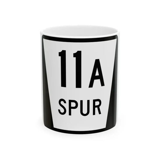 N SPUR 11A (Nebraska) (Road Sign) White Coffee Mug 11oz - Go Mug Yourself