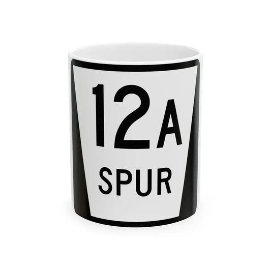 N SPUR 12A (Nebraska) (Road Sign) White Coffee Mug 11oz - Go Mug Yourself